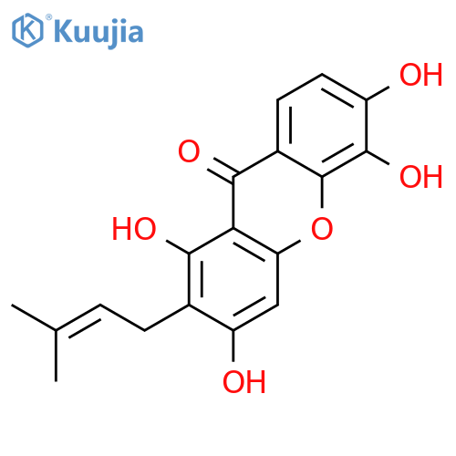 9H-Xanthen-9-one, 1,3,5,6-tetrahydroxy-2-(3-methyl-2-butenyl)- structure