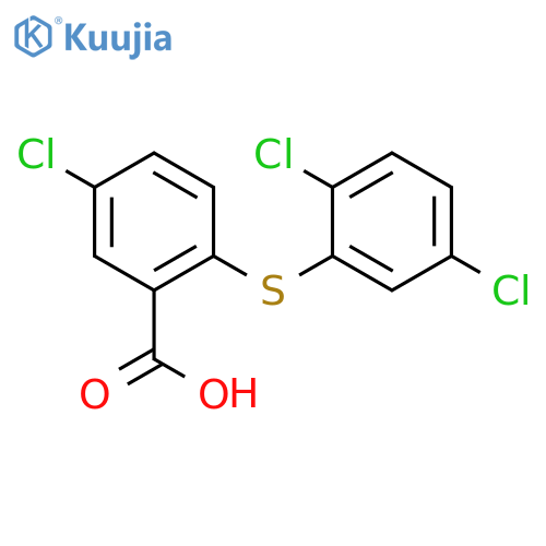 Benzoic acid, 5-chloro-2-[(2,5-dichlorophenyl)thio]- structure
