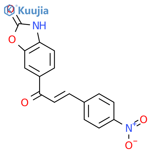 6-[(2E)-3-(4-nitrophenyl)prop-2-enoyl]-1,3-benzoxazol-2(3H)-one structure
