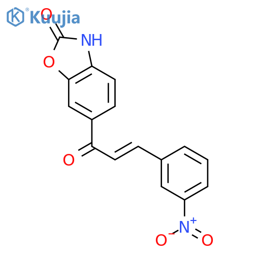 6-[(2E)-3-(3-nitrophenyl)prop-2-enoyl]-1,3-benzoxazol-2(3H)-one structure
