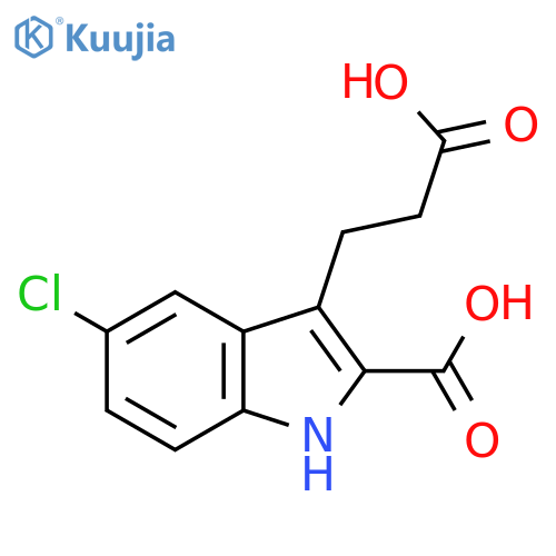 1H-Indole-3-propanoic acid, 2-carboxy-5-chloro- structure