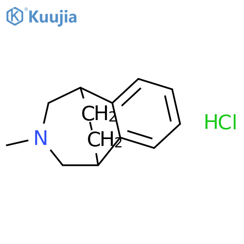 1,5-Ethano-1H-3-benzazepine,2,3,4,5-tetrahydro-3-methyl-, hydrochloride (1:1) structure
