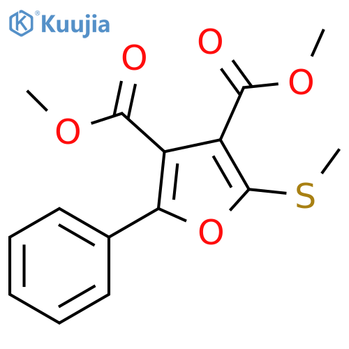 3,4-Furandicarboxylic acid, 2-(methylthio)-5-phenyl-, dimethyl ester structure