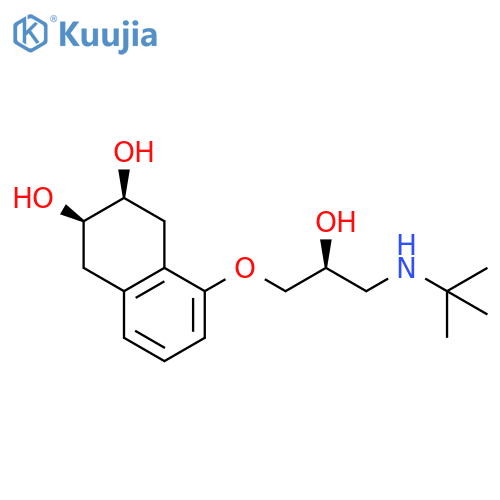 2,3-Naphthalenediol, 5-[(2S)-3-[(1,1-dimethylethyl)amino]-2-hydroxypropoxy]-1,2,3,4-tetrahydro-, (2R,3S)- structure