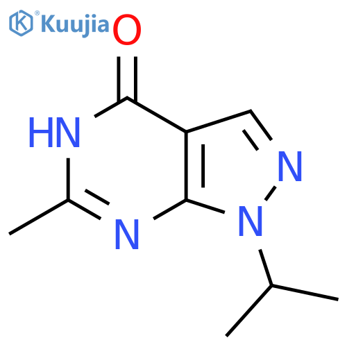 6-Methyl-1-(propan-2-yl)-1H,4H,5H-pyrazolo[3,4-d]pyrimidin-4-one structure