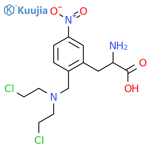 (S)-2-Amino-3-(2-((bis(2-chloroethyl)amino)methyl)-5-nitrophenyl)propanoic acid structure