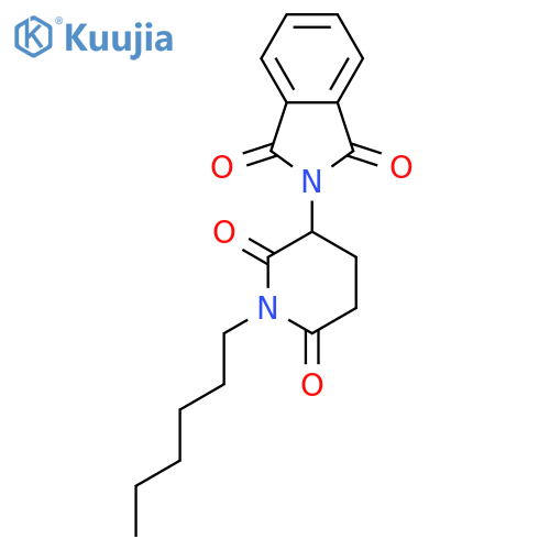 1H-Isoindole-1,3(2H)-dione, 2-(1-hexyl-2,6-dioxo-3-piperidinyl)- structure