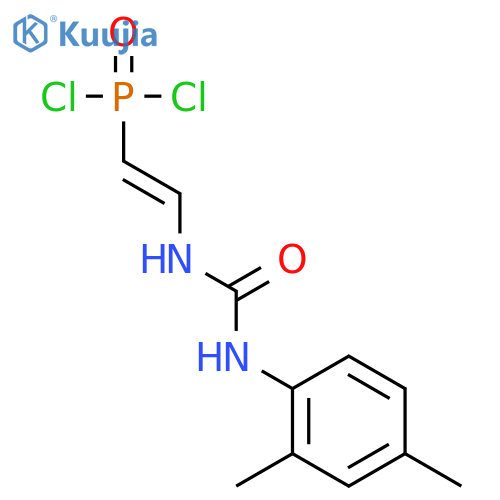 [(E)-2-{[(2,4-dimethylphenyl)carbamoyl]amino}ethenyl]phosphonic dichloride structure