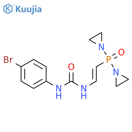 1-{(E)-2-[bis(aziridin-1-yl)phosphoryl]ethenyl}-3-(4-bromophenyl)urea structure