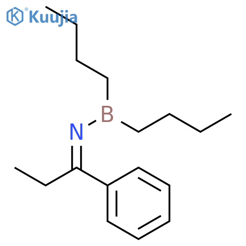 Boranamine, 1,1-dibutyl-N-(1-phenylpropylidene)- structure