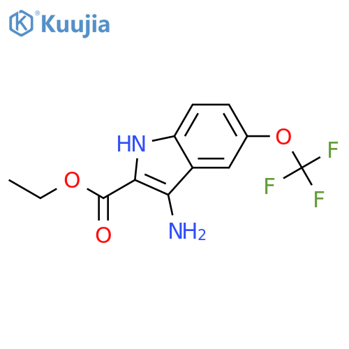 1H-Indole-2-carboxylic acid, 3-amino-5-(trifluoromethoxy)-, ethyl ester structure