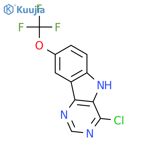 5H-Pyrimido[5,4-b]indole, 4-chloro-8-(trifluoromethoxy)- structure