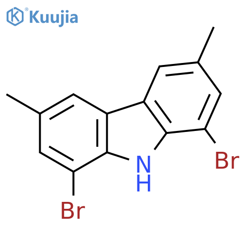 9H-Carbazole, 1,8-dibromo-3,6-dimethyl- structure