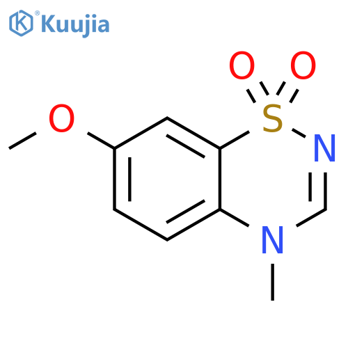 4H-1,2,4-Benzothiadiazine, 7-methoxy-4-methyl-, 1,1-dioxide structure