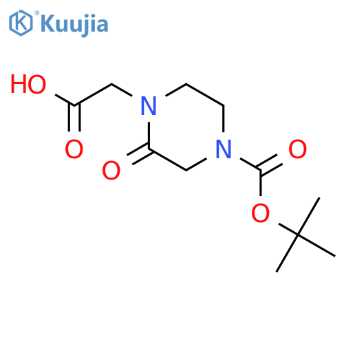 2-{4-[(tert-butoxy)carbonyl]-2-oxopiperazin-1-yl}acetic acid structure