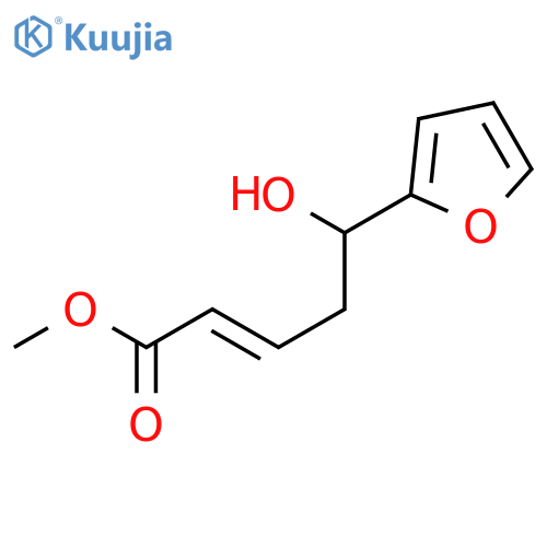 2-Pentenoic acid, 5-(2-furanyl)-5-hydroxy-, methyl ester, (2E)- structure