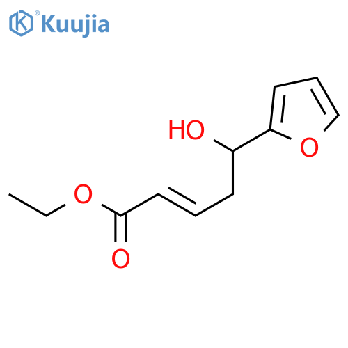 2-PENTENOIC ACID, 5-(2-FURANYL)-5-HYDROXY-, ETHYL ESTER, (2E)- structure