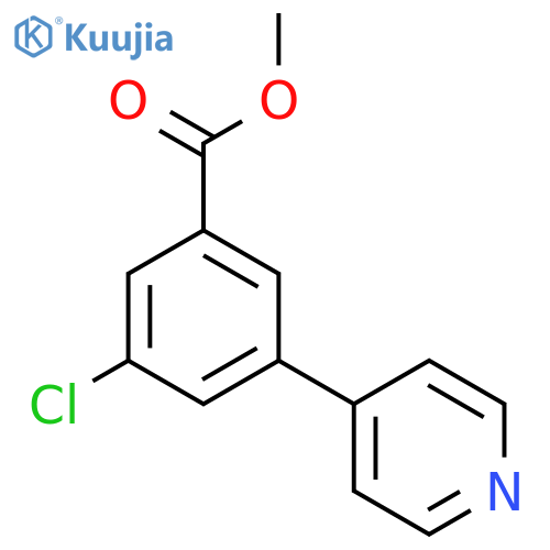 Benzoic acid, 3-chloro-5-(4-pyridinyl)-, methyl ester structure
