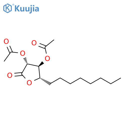 2(3H)-Furanone, 3,4-bis(acetyloxy)dihydro-5-octyl-, (3R,4S,5S)- structure