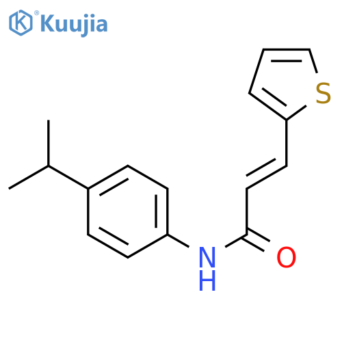 (2E)-N-4-(propan-2-yl)phenyl-3-(thiophen-2-yl)prop-2-enamide structure