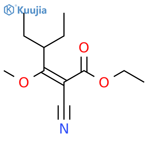 2-Hexenoic acid, 2-cyano-4-ethyl-3-methoxy-, ethyl ester structure