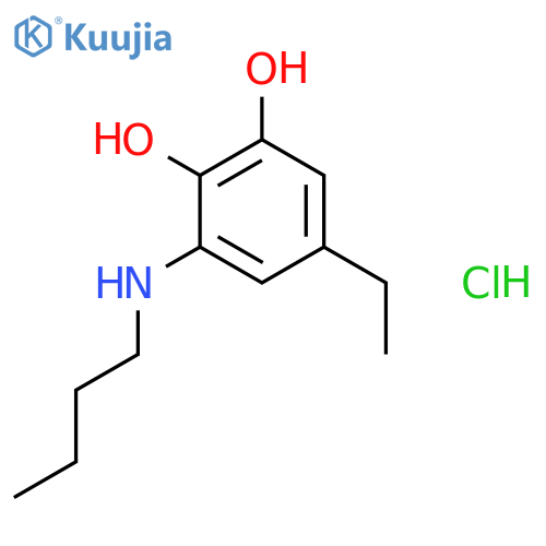 1,2-Benzenediol, 3-(butylamino)-5-ethyl-, hydrochloride structure