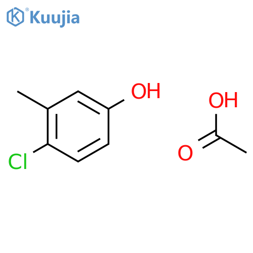 Phenol, 4-chloro-3-methyl-, acetate structure