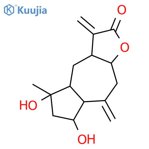 (3aR,4aR,5R,7S,7aS,9aR)-5,7-dihydroxy-5-methyl-3,8-dimethylidenedecahydroazuleno[6,5-b]furan-2(3H)-one structure