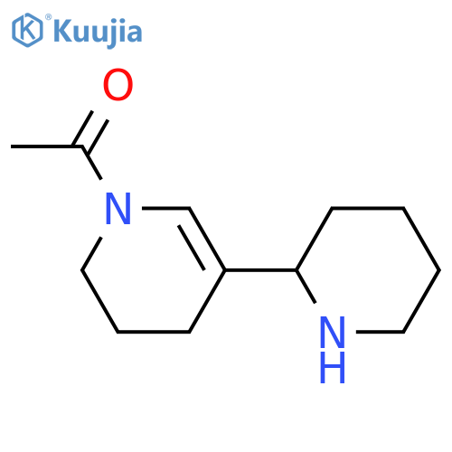 Pyridine, 1-acetyl-1,2,3,4-tetrahydro-5-(2-piperidinyl)- structure