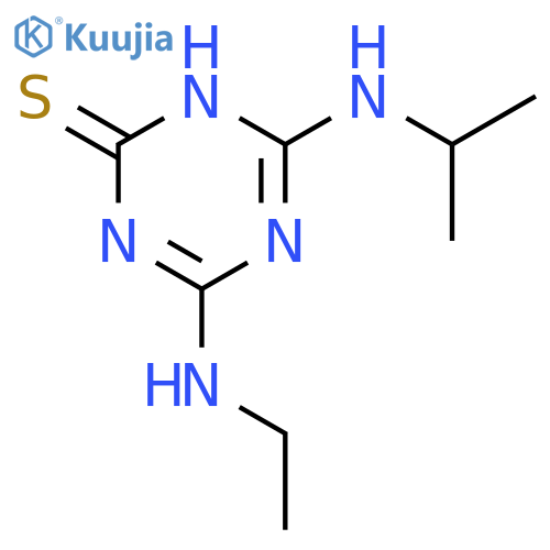4-(ethylamino)-6-(propan-2-yl)amino-1,3,5-triazine-2-thiol structure