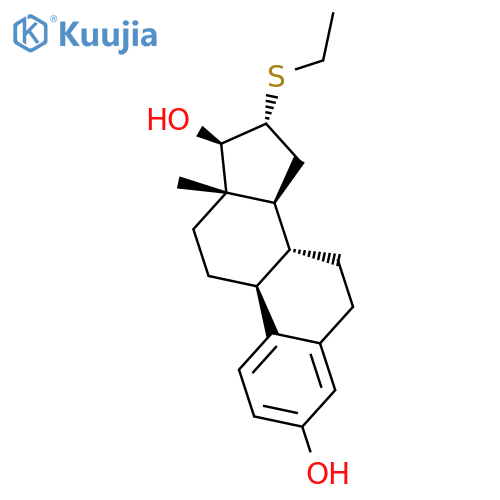 Estra-1,3,5(10)-triene-3,17-diol, 16-(ethylthio)-, (16a,17b)- structure