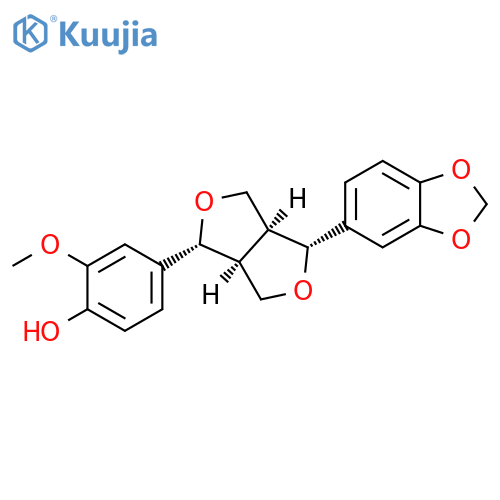 Phenol,4-[(1R,3aS,4R,6aS)-4-(1,3-benzodioxol-5-yl)tetrahydro-1H,3H-furo[3,4-c]furan-1-yl]-2-methoxy- structure