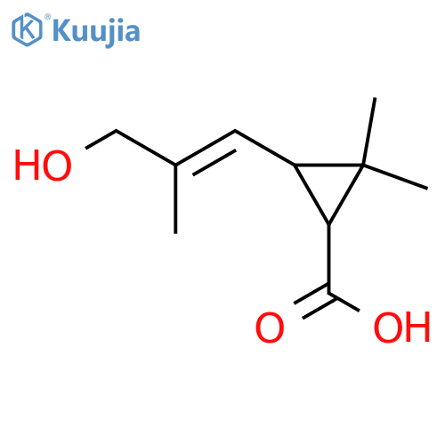 Cyclopropanecarboxylic acid, 3-(3-hydroxy-2-methyl-1-propenyl)-2,2-dimethyl-, [1α,2α(Z)]- (9CI) structure