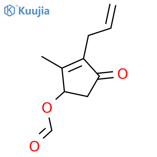 2-Methyl-4-oxo-3-(prop-2-en-1-yl)cyclopent-2-en-1-yl formate structure