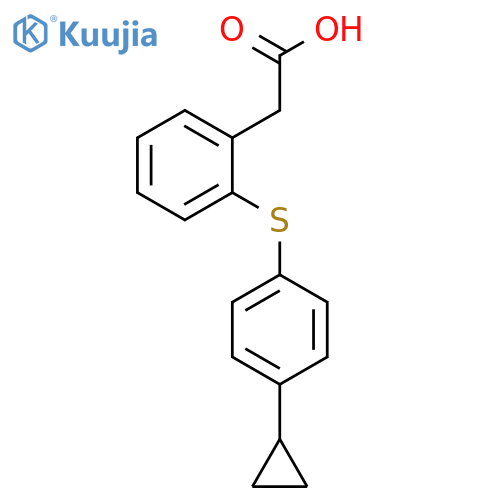 Benzeneacetic acid, 2-[(4-cyclopropylphenyl)thio]- structure