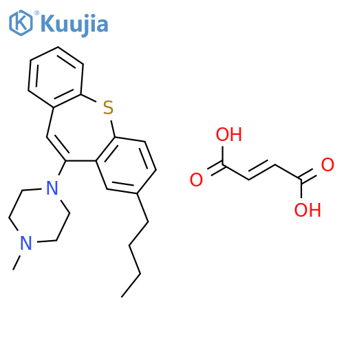 1-(8-butyldibenzo[b,f]thiepin-10-yl)-4-methylpiperazine (2E)-but-2-enedioate structure