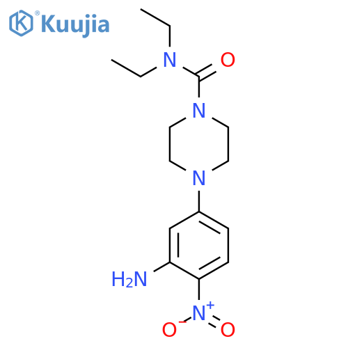 1-Piperazinecarboxamide, 4-(3-amino-4-nitrophenyl)-N,N-diethyl- structure