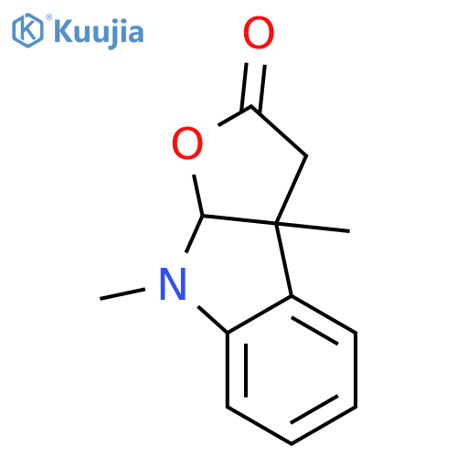 2H-Furo[2,3-b]indol-2-one, 3,3a,8,8a-tetrahydro-3a,8-dimethyl- structure