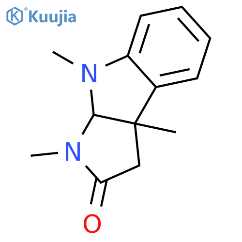 Pyrrolo[2,3-b]indol-2(1H)-one, 3,3a,8,8a-tetrahydro-1,3a,8-trimethyl- structure