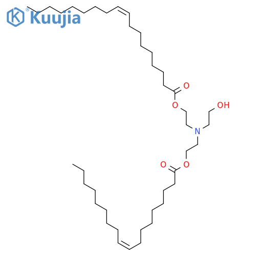 9-Octadecenoic acid(9Z)-, 1,1'-[[(2-hydroxyethyl)imino]di-2,1-ethanediyl] ester structure