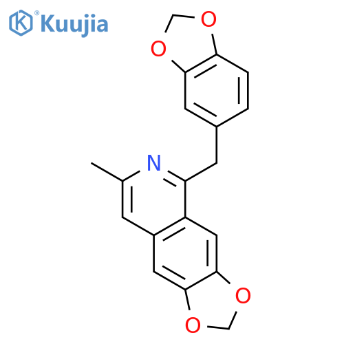 5-(1,3-benzodioxol-5-ylmethyl)-7-methyl[1,3]dioxolo[4,5-g]isoquinoline structure