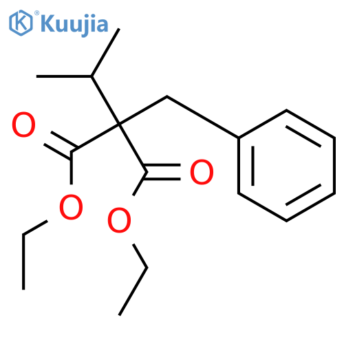 Propanedioic acid, (1-methylethyl)(phenylmethyl)-, diethyl ester structure