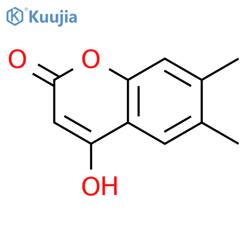 4-Hydroxy-6,7-dimethylcoumarin structure