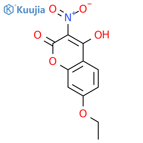 2H-1-Benzopyran-2-one, 7-ethoxy-4-hydroxy-3-nitro- structure