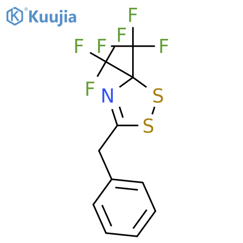 3H-1,2,4-Dithiazole, 5-(phenylmethyl)-3,3-bis(trifluoromethyl)- structure