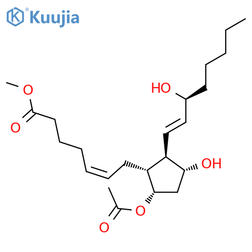 (z)-7-[(1r,2r,3r,5s)-5-acetoxy-3-hydroxy-2-((e)-(s)-3-hydroxy-oct-1-enyl)-cyclopentyl]-hept-5-enoic acid methyl ester structure