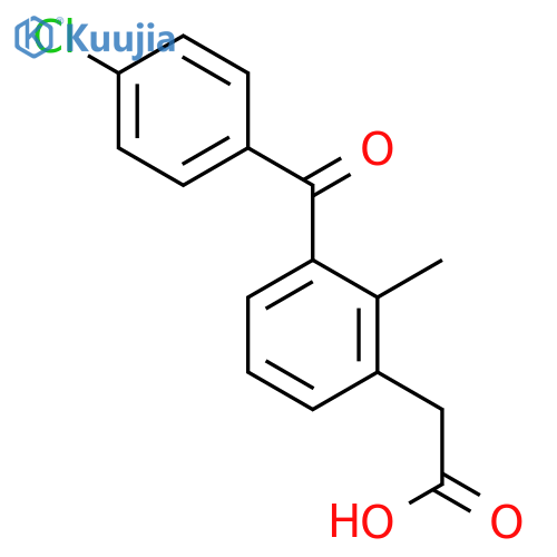 Benzeneacetic acid, 3-(4-chlorobenzoyl)-2-methyl- structure