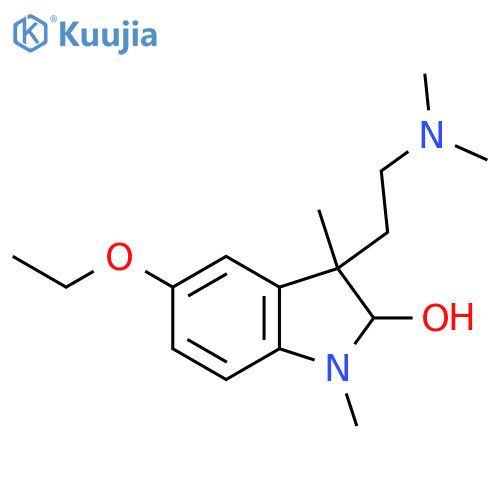 1H-Indol-2-ol, 3-[2-(dimethylamino)ethyl]-5-ethoxy-2,3-dihydro-1,3-dimethyl- structure
