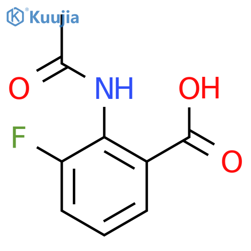 2-Acetamido-3-fluorobenzoic acid structure