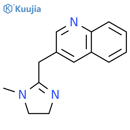 Quinoline, 3-[(4,5-dihydro-1-methyl-1H-imidazol-2-yl)methyl]- structure